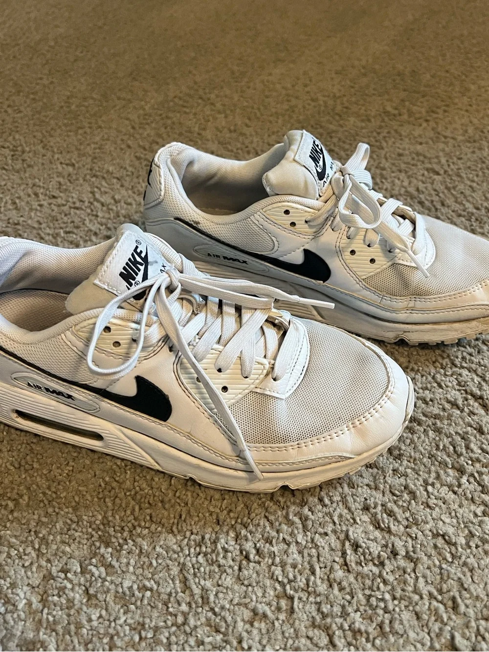 Nike White and Black Air Max Sneakers